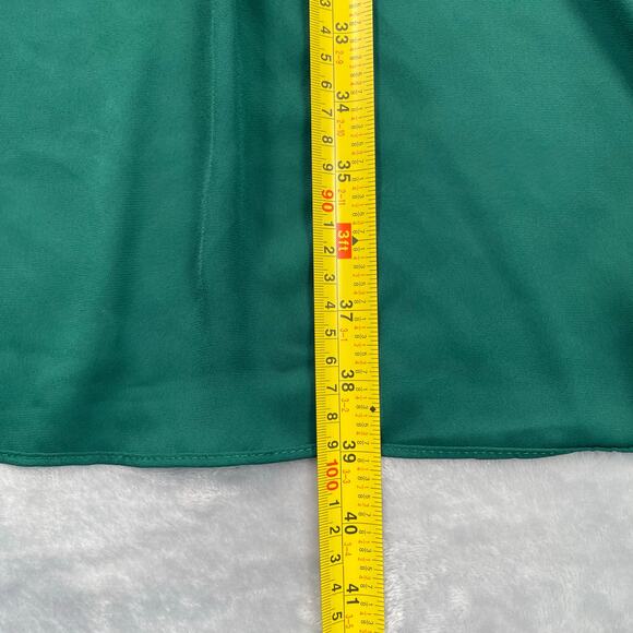 Torrid Top Womens 2X 18-20 Emerald Green Georgette Wrap Surplice Tunic Babydoll - Picture 12 of 16